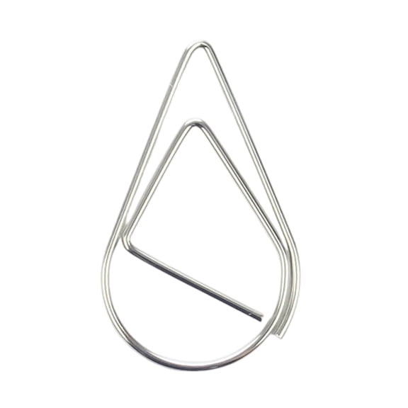 100 Pcs Small Bookmarks Creative Paper Clips Water Drop Shape Bookmarks Holders Lovely Planner Clips for Home