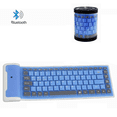 thumbnail image 1 of Mini Petit Clavier Bluetooth, en Silicone Souple, Batterie Lithium-ion Rechargeable Intégrée, pour PC Notebook Ordinateur Portable Bleu, 1 of 7