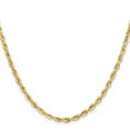 thumbnail image 2 of 10k Yellow Gold 3.5mm Semi-solid Rope Chain Necklace 22 Inch Chain Necklace for Women and Men, 2 of 2