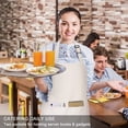 thumbnail image 5 of Jubatus Paquete de 2 Delantales 100% Algodón con 2 Bolsillos Cocina Chef Cocina Delantal con Babero Ajustable para Mujeres Hombres Beige, 5 of 5