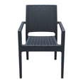 thumbnail image 3 of Luxury Commercial Living 34" Gray Wickerlook Patio Stackable Dining Chair, 3 of 9
