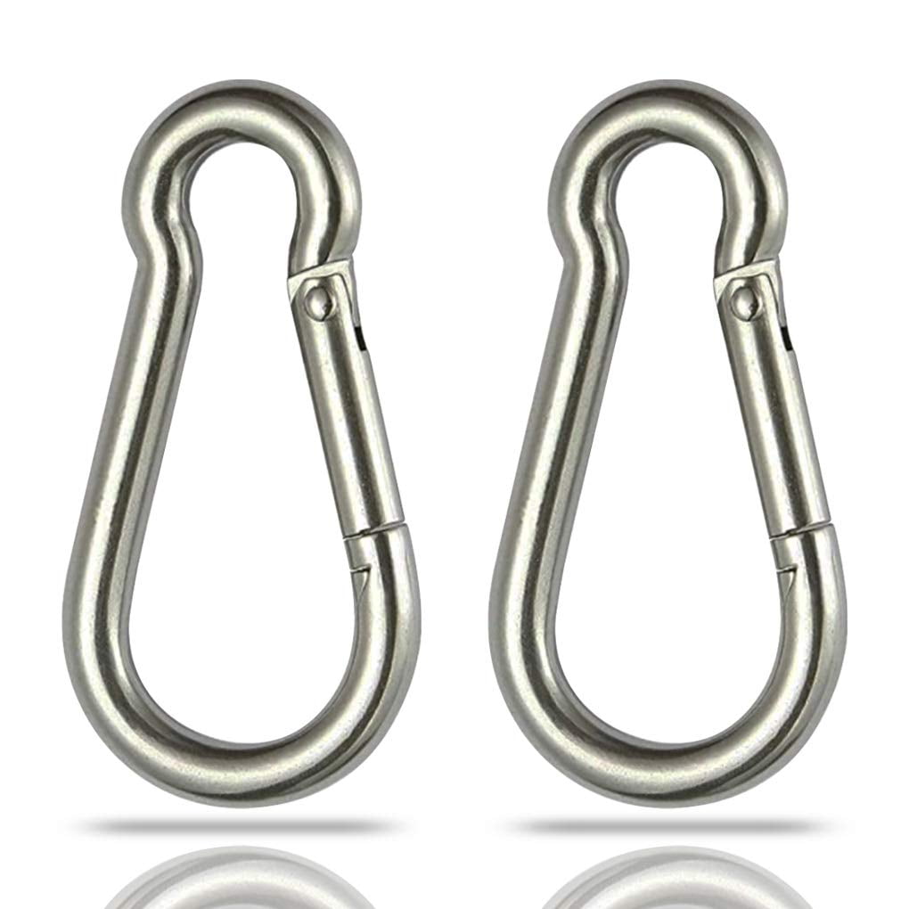 4 inch Carabiner Clips -304 Stainless Steel Spring Snap Hook Clips ...