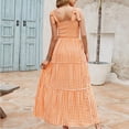 thumbnail image 2 of Sun Dresses Women Summer Casual Sleeveless Shoulder Straps Bowknot Smocked Beach Maxi Dress Boho Floral Flowy Dress, 2 of 8