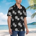 thumbnail image 4 of Haiem White Flower Dandelion Printed Hawaiian Shirt for Men - Men’s Casual Beach Summer Shirts - Stretch Fabric with Modern Fit-XX-Large, 4 of 7