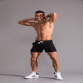 thumbnail image 6 of LYMAYTER Men's 4 Inch RunningShorts Casual Take Exercise Fitness Breathable Summer Drawstring Shorts for S-4XL, 6 of 10