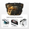 thumbnail image 5 of Bingfone Fanny Packs for Women Fashion Waist Packs Bag with Adjustable Strap Waterproof Everywhere Crossbody Belt Bag for Workout Running Travelling( Cool Sunglasses Elephant Art ), 5 of 9