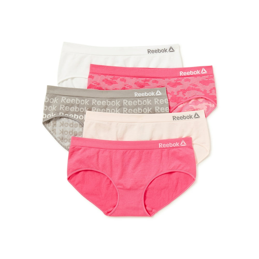 Reebok Reebok Girl's Seamless Hipster Panties, 5Pack, SXL Walmart