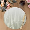 thumbnail image 3 of Sage Green Round 13 Inch Placemats Set of 4, Floral Stripe Gradient Simple Branch Texture HeatResistant Non Slip Place Mats for Dining Table, Wipeable Braided Kitchen Table Mats for Housewarming, 3 of 9