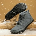 thumbnail image 2 of YOURDIARY Mens Barefoot Snow Boots Waterproof Winter Shoes with Faux Fur Lining Wide Toe Box Zero Drop Ankle-High Boots, 2 of 8