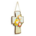 thumbnail image 3 of Demdaco Spring Cross Floral White and Yellow 20 x 14 Fir Wood Door Hanger Sign, 3 of 3