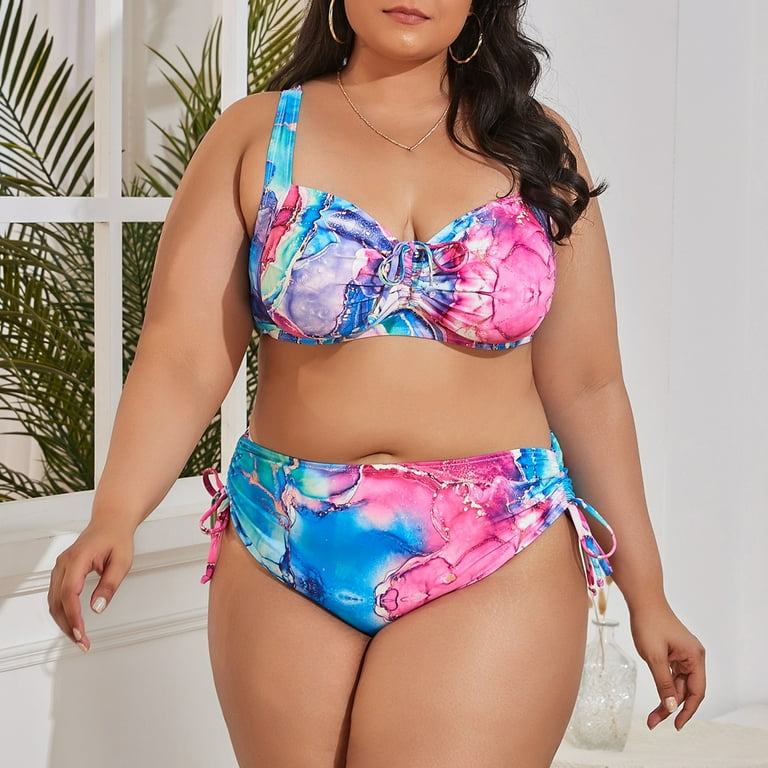 High waisted plus size bikini best sale set