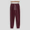thumbnail image 5 of haxmnou womens sweatsuits tracksuit two piece outfits casual solid color jogging sweat suits matching jogger pants set Wine XL, 5 of 7