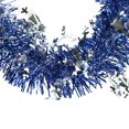 thumbnail image 4 of Northlight Commercial Christmas Tinsel Snowflake Garland - 50' x 2" - Royal Blue and Silver - Unlit, 4 of 4