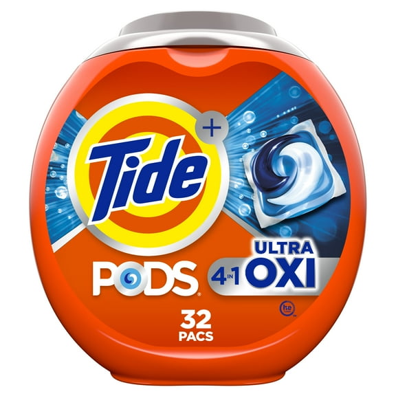 Tide PODS® Ultra OXI Liquid Laundry Detergent Pacs, 32 Count