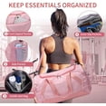 thumbnail image 3 of Gym Bag 36L Large Travel Duffel Bag For Men&Women Water-Resistant  Bags With Shoes Compartment Wet Pocket  Weekender Overnight Carry  Bag For Gym, Yoga, Swim, Travel, 3 of 7