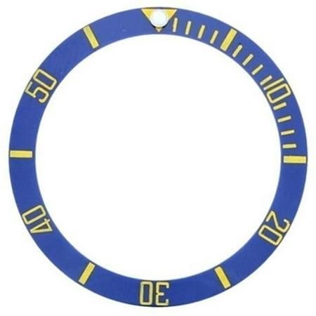 - NEW INSERT CERAMIC FOR ROLEX 16800,16803,16613,16618 SAPPHIRE BLUE GOLD FONTS