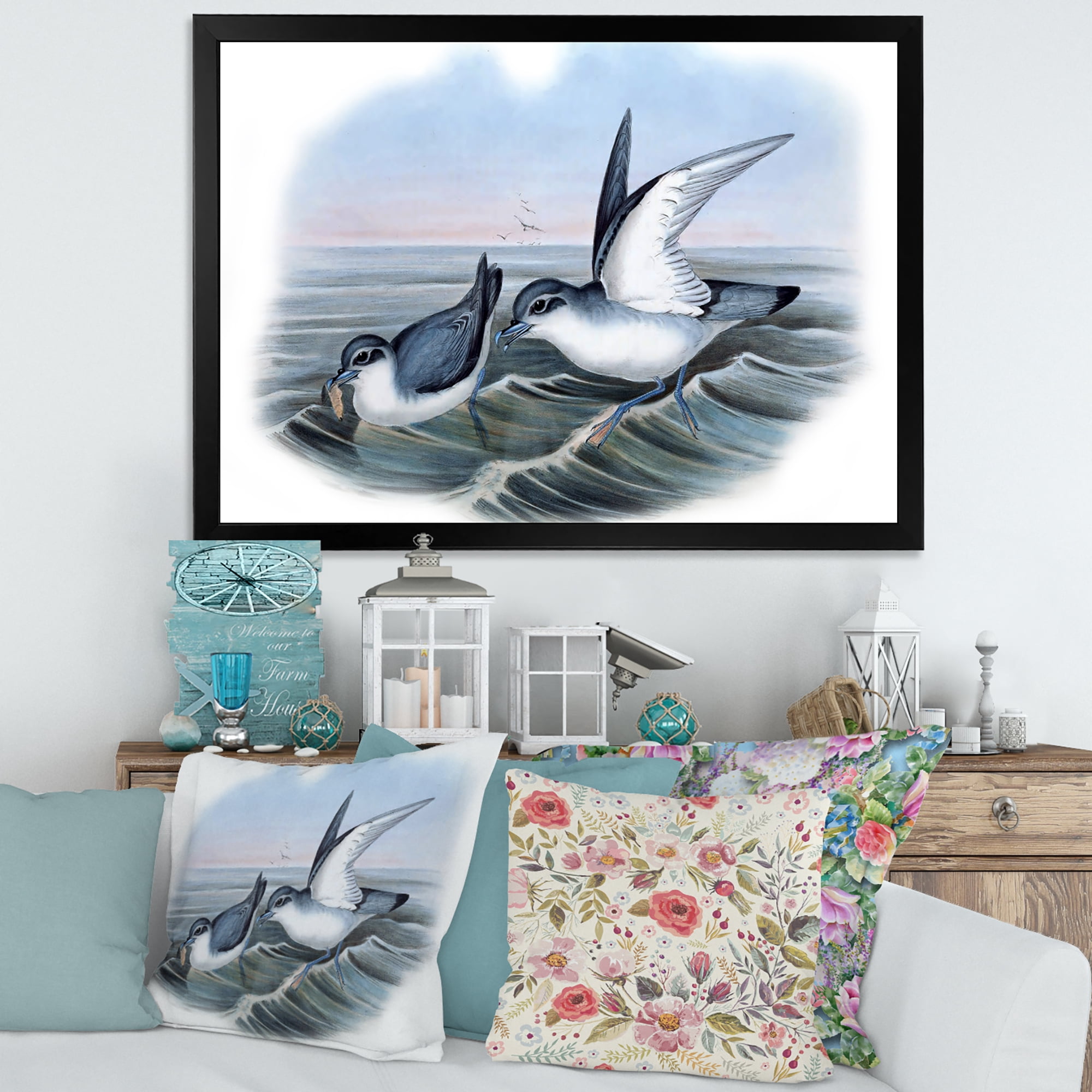 Designart 'Ancient Bird Life X' Traditional Framed Art Print