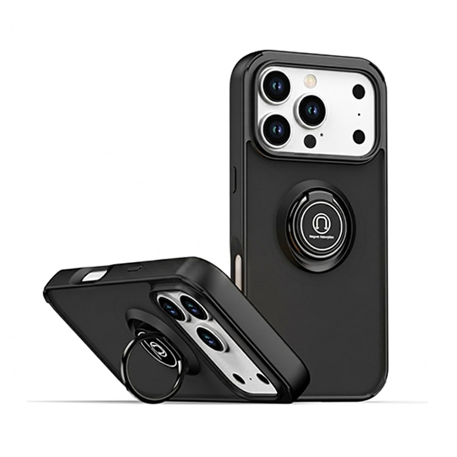 Strong Matte Ring Case for iPhone 17 Pro Max- Black