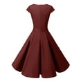 thumbnail image 4 of Dressystar Women Vintage Tea Dress Cap-Sleeves Swing Cocktail Prom Party Dress, 4 of 7