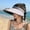 Dark Gray, variant on Female Style Wide Brimmed Sun Protection Hat With USB Charging Fan Open Top Sun Protection Hat For Outdoor Travel