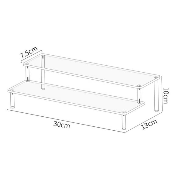 Acrylic Display Risers,Display Stand, 2/3 Tier Perfume Organizer, Clear Display