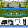 thumbnail image 3 of EUROCO 10FT Trampoline with Basketball Hoop & Ladder, Outdoor Trampoline for Kids, 3 of 7