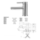 thumbnail image 3 of Llave Monomando Corto Para Lavabo Inox Urrea 9033inox.5 Oro, 3 of 3