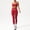 Red(Sports Bra + Pants), variant on PISONIC Workout Sets for Women 2 Piece Color Block Sports Bra High Waist Shorts Gym Yoga Pilates Outfits