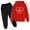 Red, variant on JIUKE Baby 2 Piece Outfits Girls Boys Spring Clothing Sets Printed Hoodies and Sweatpants Tracksuits