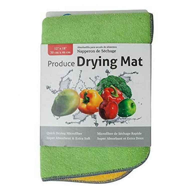 Jacent Microfiber Produce Drying Mat, 12 x 18 inch - 1 Pack