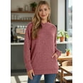 thumbnail image 6 of OALUXE Hoodies for Women Long Sleeve Shirts Pullover Sweatshirts Casual Fall Tunic Tops with Pocket, 6 of 7