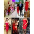thumbnail image 3 of Women's Midi Cocktail Dresses Strapless Bandage Bodycon Dress Wedding Party Dress, 3 of 5