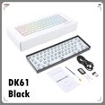 thumbnail image 2 of 61/68 teclas de bricolaje de mecánico inalámbrico de 3 mo, mecánico Bluetooth intercambiable en caliente con retroiluminación R - 61 teclas negro Sunnimix Teclado mecánico, 2 of 8