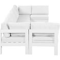 thumbnail image 6 of Meridian Furniture Nizuc White Water Resistant Fabric Outdoor Patio Modular Sectional, 6 of 7