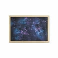 thumbnail image 1 of Space Wall Art with Frame, Sky Star Clusters Cosmos Nebula Celestial Scenery Art, Printed Fabric Poster for Bathroom Living Room, 35" x 23", Dark Purple and Blue, by Ambesonne, 1 of 2