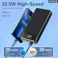 thumbnail image 4 of GTOCE N6 Chargeur Portable Banque d'Alimentation 35000mAh - Batterie Portable avec 4 Câbles Intégrés, Bloc-Piles de Charge Rapide 22,5W - Noir, 4 of 7