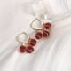 thumbnail image 1 of Elegant Round Beads Cat Eye Stone Drop Dangle Earrings Stylish Jewelry For Women Girls 1Pair, 1 of 4