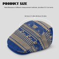 thumbnail image 4 of FUIALDOLG Navy Gold Geometric Polyester Flat Beret Hat with Soft, Lightweight Adjustable Strap Newsboy Cap for Camping Holiday Driving, 4 of 4