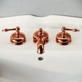 thumbnail image 2 of Renovators Supply Bathroom Faucets 8" Widespread Brass Bathroom Sink Faucet w/Rose Gold PVD Coating Finish and Pop Up Drain, 2 of 9