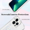 thumbnail image 2 of Compatible with iPhone 12 Mini Case Glitter Liquid Cute Clear Phone Case Floating Quicksand Shockproof Protective Bumper Silicone Soft TPU Case for iPhone 12 Mini 5.4 Inch Love Sliver YB, 2 of 6