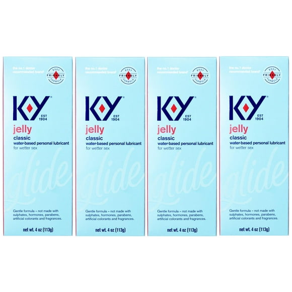 K-Y Jelly Personal Lubricant 4 oz (Pack of 4)