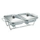 thumbnail image 1 of Calentador de alimentos para buffet, utensilios de cocina con tapa, multiusos, fácil de limpiar. 15 l 2 compartimentos, 1 of 9
