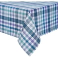 thumbnail image 1 of HARBORBAY Waterproof Fabric Tablecloths Rectangle 52 X 70, Wrinkle and Stain Resistant Polyester Plaid Table Cloths for Party,Kitchen Dining Table Cover for Autumn and Winter,Blue, 1 of 5