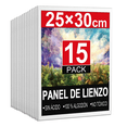 thumbnail image 1 of 15pcs 25×30cm Bastidores Lienzos Para Pintar Acrílico Y Óleo Xtellar multicolor, 1 of 3