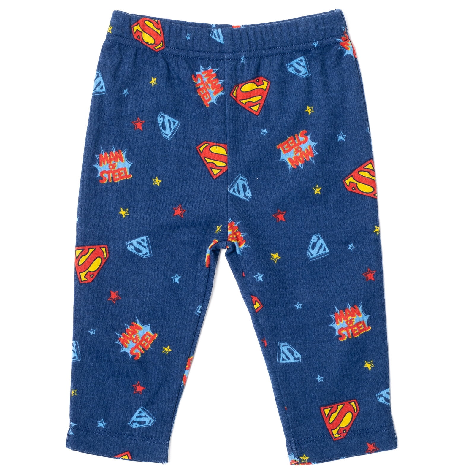 DC Comics Justice League Superman Infant Baby Boys Bodysuit Pants and Hat 3 Piece Outfit Set Newborn to Infant