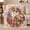 Ragdoll Cat Floral Bouquet Fireplace Nook Whimsical, variant on YShenghong Fluffy Calico Cat Surrounded By Vivid Giant Flowers Printed Flannel Blanket
