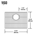thumbnail image 5 of VIGO 19 in. Silicone Kitchen Sink Protective Bottom Grid For Single Basin Sink in Gray, 5 of 6