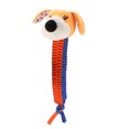 thumbnail image 1 of Juguete para morder de protección de limpieza de dientes modelo de cabeza de animales de tela Oxford para perro mascota (perro amarillo), 1 of 5