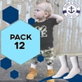 thumbnail image 2 of Yacht & Smith Children & Kids Wholesale Bulk Sports Crew, Athletic Case Pack Socks, by SOCKS'NBULK (12 Pairs White, Kids 2-4 (Shoe Size 4-6)), 2 of 7