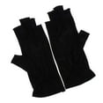 thumbnail image 1 of TISHITA Gant en Soie Extensible pour Femmes Demi-Doigt Protège Gants Sans Doigts Noir, 1 of 8